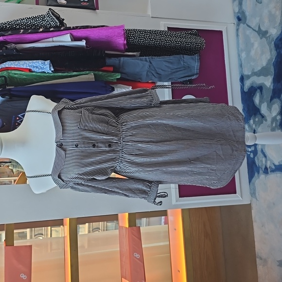 Monteau Dresses & Skirts - #29.Monteau Black and white stripe dress